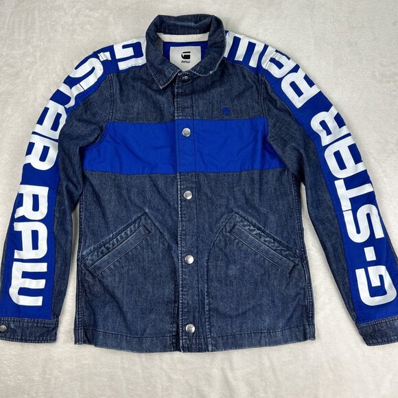 G Star Raw Men’s Small Button Up Denim Shirt DeniSetscale PM Overshirt Blue - Picture 1 of 10